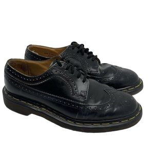 DOC MARTEN UNISEX YELLOW STITCH SMOOTH LEATHER BROGUE SHOES MENS SIZE 9 (US)